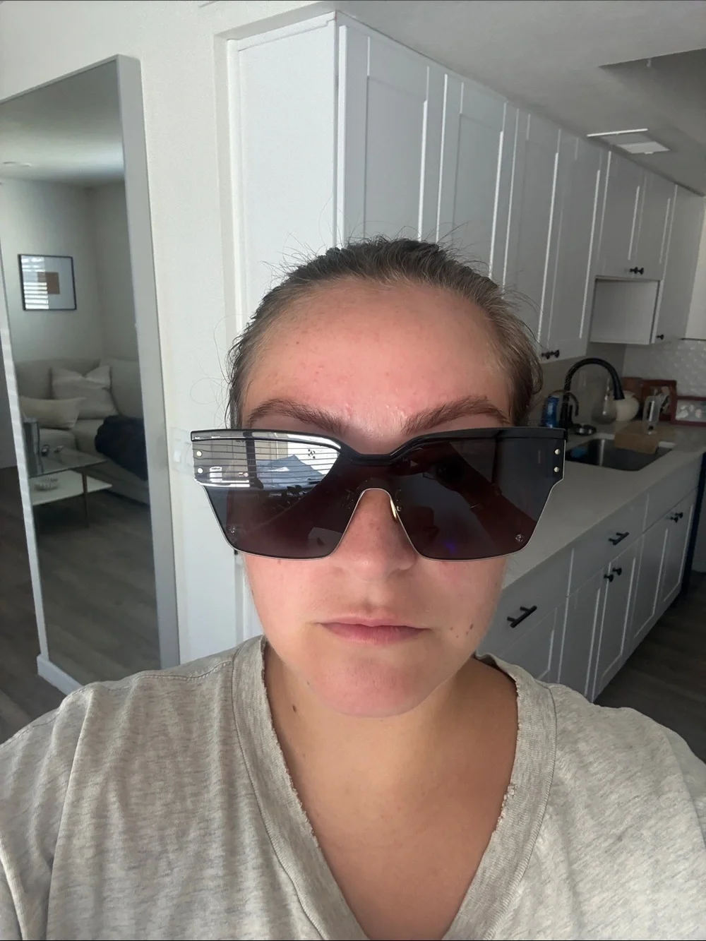 Dior Women’s DiorClub Black & White Sunglasses - Modern Shield Style